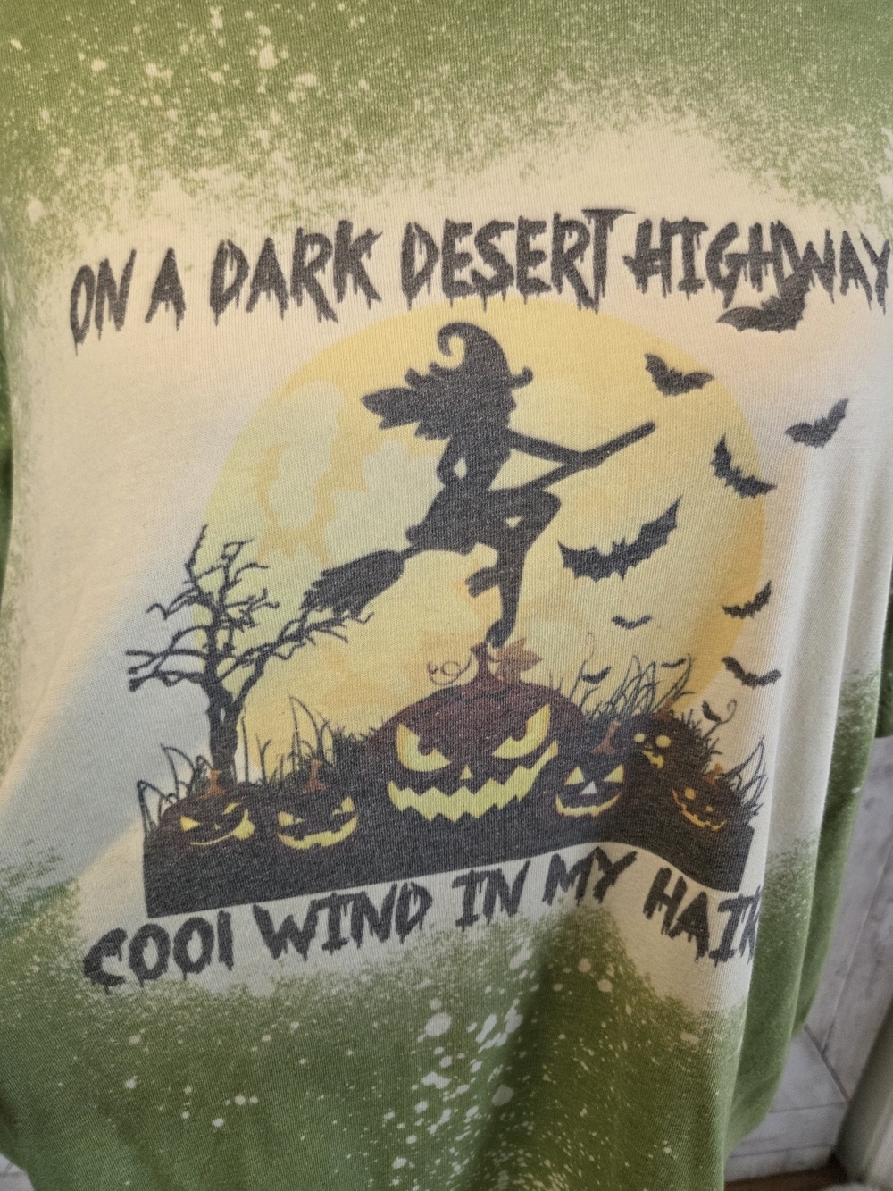 Bella Canvas Olive Green Halloween Graphic Tee - Picture 3 of 5